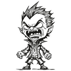 Mysterious Image of a Halloween Vampire