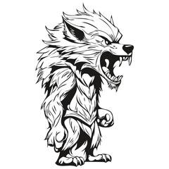 Mysterious Image of a Halloween Werewolf