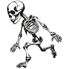 Mysterious Image of a Scary Skeleton for Halloween