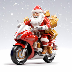 Santa Claus Using Big Moto
