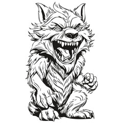 Scary Vector Werewolf for Spooky Image