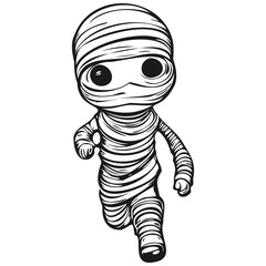 Spooky Halloween Mummy Vector Image