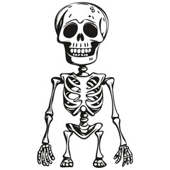 Transparent Halloween Entity of a Skeletal Presence