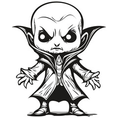 Transparent Image of a Haunting Vampire