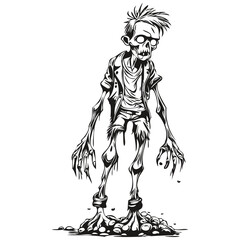 Vector Infection for Spooky Image isolated black silhouette