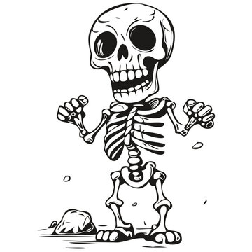 Vector Skeleton Entity for Halloween Night