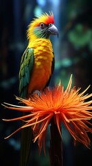 Obraz premium Parrot on branch