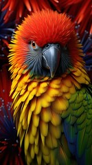 Obraz premium Parrot on branch