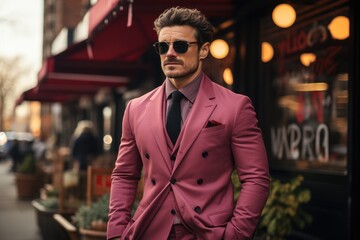 Fashionable man in urban setting