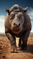 Fototapeta premium A warthog rooted