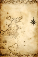 Mystical Nautical Map, Journey to Hidden Treasures