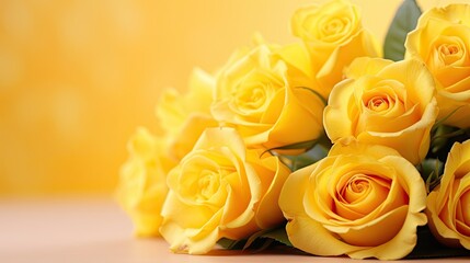 Bouquet of yellow roses