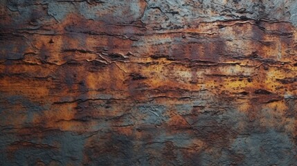 Black Dark Rusty Texture.Steel Rust Background.Generative AI