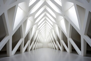 Obraz premium Abstract white grey concrete architecture building