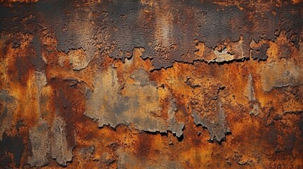 Black Dark Rusty Texture.Steel Rust Background.Generative AI
