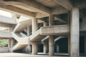 Abstract white grey concrete architecture building