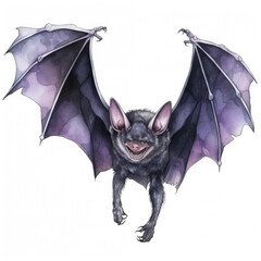 Isolated bat illustration