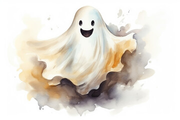 Watercolor design ghost