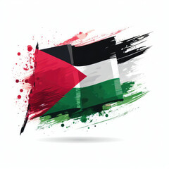 Painted palestine flag