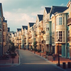 Obraz premium street in the town