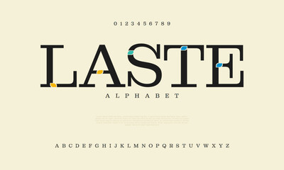 Laste creative modern urban alphabet font. Digital abstract moslem, futuristic, fashion, sport, minimal technology typography. Simple numeric vector illustration