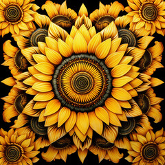 sunflowers pattern background 