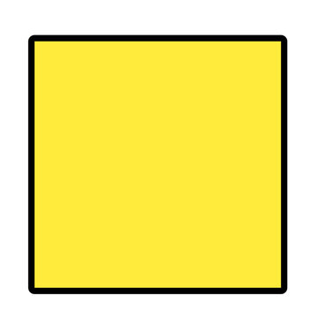 Yellow square shape icon 