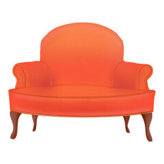 red leather armchair