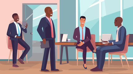 Concept vector illustration of business meeting.