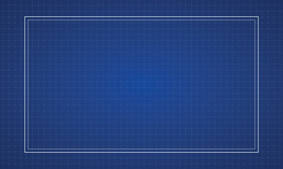 Blueprint paper. Blank blue sheet of paper with grid. blueprint background template for engineering design drawing. Empty print pattern with lines