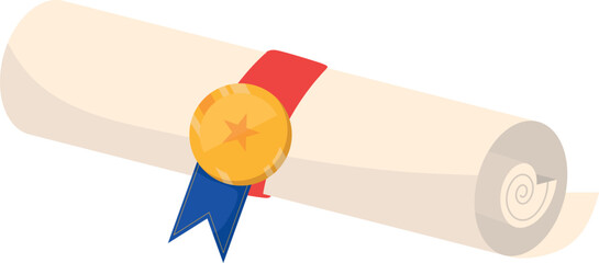 graduation diploma roll illustration