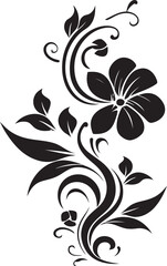 Black Floral Damask Black Floral Arabesque