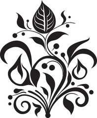 Moonlit Botanical Delight Elegant Noir Blossom