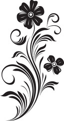 Whimsical Ebony Flourish Ethereal Twilight Petals