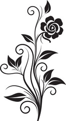 Inky Floral Elegance Mystical Midnight Vignettes