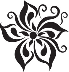 Black Lace Floral Vector Elegant Black Floral Design