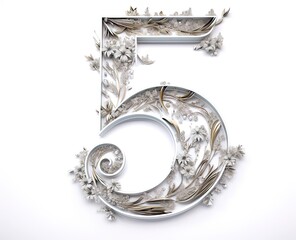 Stylized number 5 on a white background.
