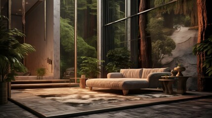 Nature inspired interior finishes generative ai