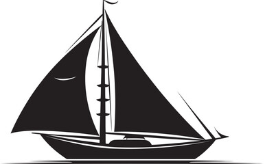 Shadowed Maritime Rhythms Vector Art Sculpted in Silent Waters Boat Vector Majesty