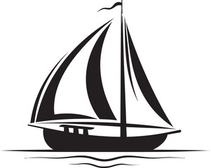 Nighttime Watercraft Beauty Onyx Boat Vector Elegance Afloat Vector Maritime Dreams