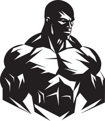 Black Beauty in Bulk Vector Muscle Craft Graceful Gains Bodybuilder Silhouette Vector