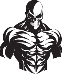 Fototapeta premium Noir Dominance Bold Black Vector Craft Dynamic Iron Physique Fitness Vector Precision