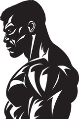 Eternal Vigor Monochromatic Muscle Art Silent Strength Bold Bodybuilder Design