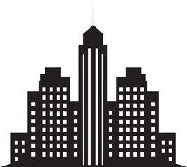 Architectural Monoliths Onyx Building Vector City at Midnight Vector Urban Art