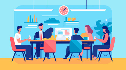 Concept vector illustration of business meeting.