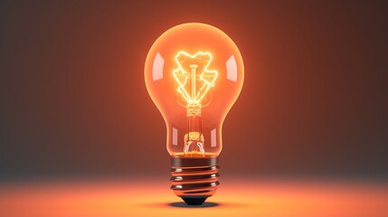 render of a bright lightbulb to indicate a brand new generative ai