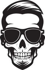 Funky Fusion Monochromatic Skullhead Craftsmanship Urban Swagger Black Skullhead Vector Brilliance