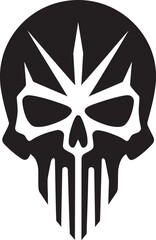 Chic and Stylish Funky Skullhead Vector Elegance Funky Fusion Urban Attitude in Black Skullhead