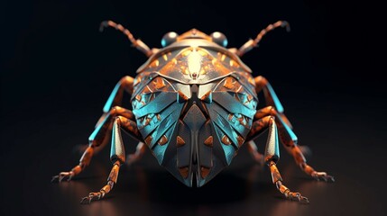 Shield bug insect isolated generative ai