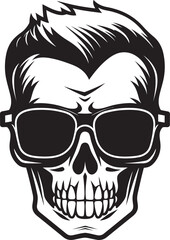 Urban Revolutions Cool Skullhead with Monochrome Mastery Funky Fusion A Stylish Vector Skullhead with Swagger